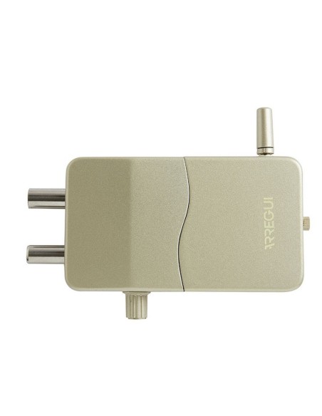 CERRADURA INVISIBLE CON ALARMA. DORADA