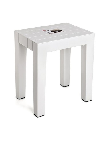 TABURETE  BAÑO LOMBOK BLANCO TATAY