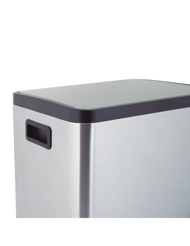 CUBO PEDAL A.INOX. DOBLE 15+15L. HABITEX