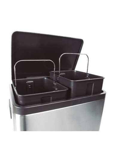 CUBO PEDAL A.INOX. DOBLE 15+15L. HABITEX