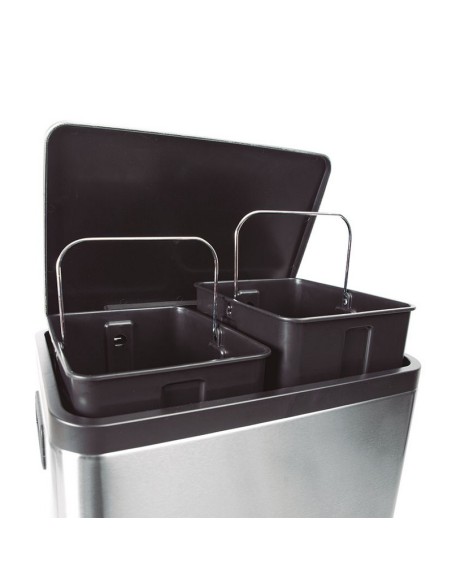 CUBO PEDAL A.INOX. DOBLE 15+15L. HABITEX