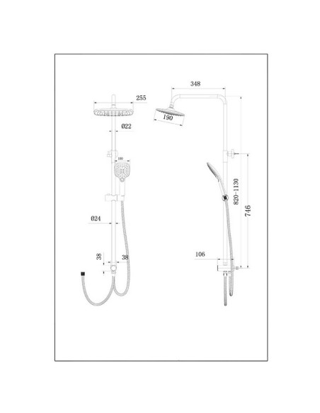 COLUMNA DUCHA BOSTON CROMADA HABITEX