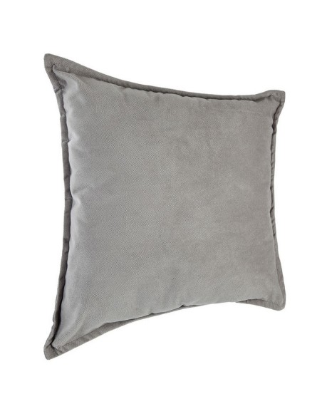 COJÍN LILOU 45X45CM.POLIESTER GRIS CLARO