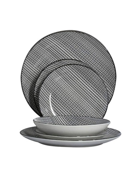 VAJILLA PORCEL. BOHEMIA SQUARE 18 PZS.