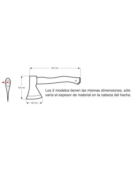 HACHA MGO.F.VIDRIO 600GR.LISTA