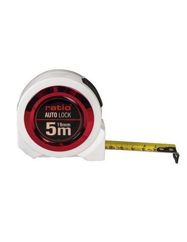 FLEXOMETRO CINTA 19/5 MT.AUTO LOCK RATIO