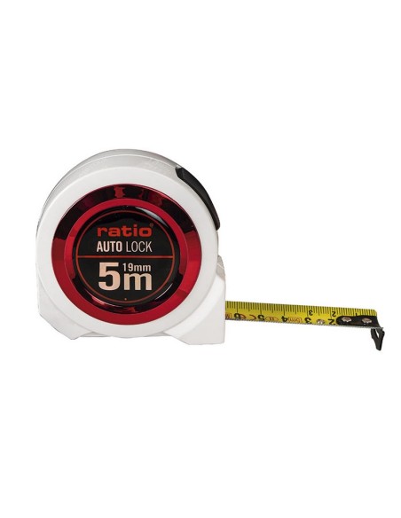 FLEXOMETRO CINTA 19/5 MT.AUTO LOCK RATIO