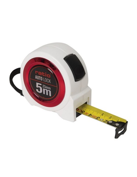 FLEXOMETRO CINTA 25/5 MT.AUTO LOCK RATIO
