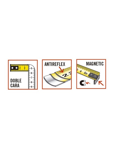 FLEXOMETRO CINTA 16/3MTS.RATIO MAGNETICO