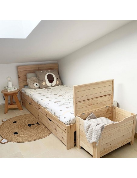 BAUL PINO MACIZO C/CADENA 70X40X48cm