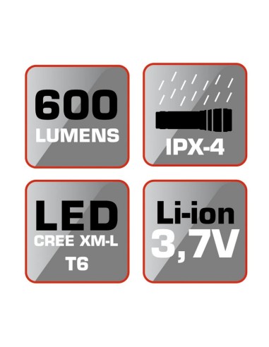 LINTERNA LED CREE 600 LM RECARG. RATIO