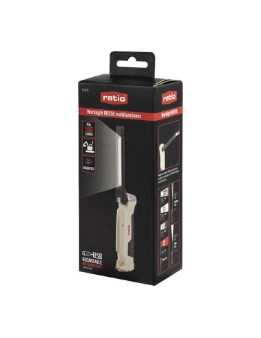 LINTERNA LED COB 550LM RECARGABLE RATIO