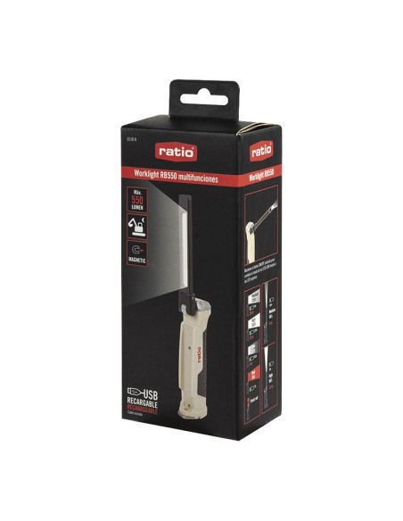 LINTERNA LED COB 550LM RECARGABLE RATIO