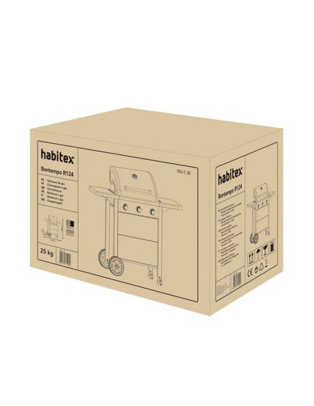 BARBACOA GAS BONTEMPO R124 3 QUEMADOR.