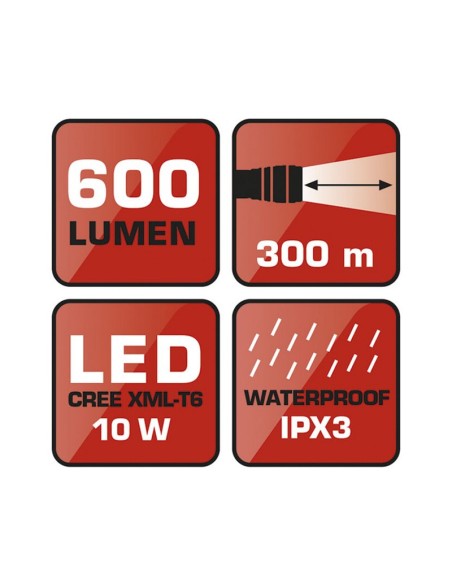 LINTERNA FRONTAL LED CREE 600LM RECARG.