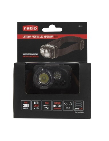 LINTERNA FRONTAL LED CREE 300LM +SENSOR