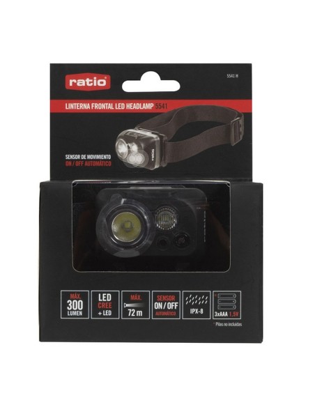 LINTERNA FRONTAL LED CREE 300LM +SENSOR