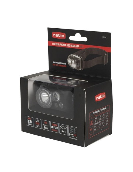 LINTERNA FRONTAL LED CREE 300LM +SENSOR