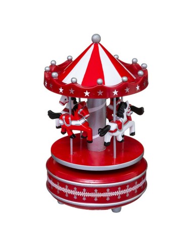 CARRUSEL MUSICAL 11,5X20CM. BCO/ROJO