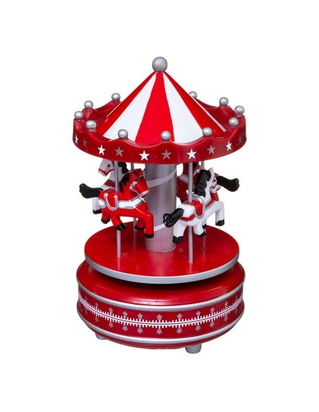 CARRUSEL MUSICAL 11,5X20CM. BCO/ROJO