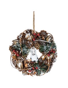 CORONA MADERA NATURAL D. 19 CM. 2