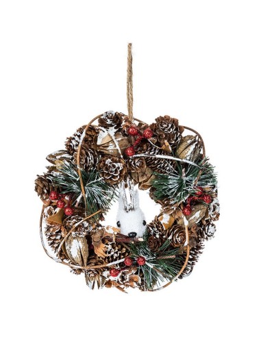 CORONA MADERA NATURAL D. 19 CM.