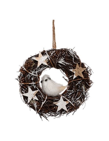 CORONA MADERA NATURAL D. 19 CM.