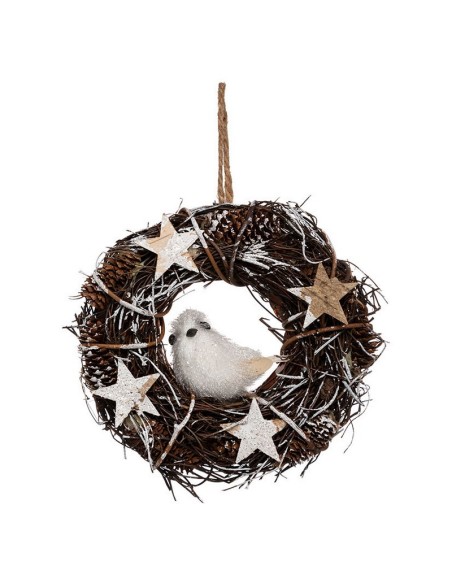 CORONA MADERA NATURAL D. 19 CM.