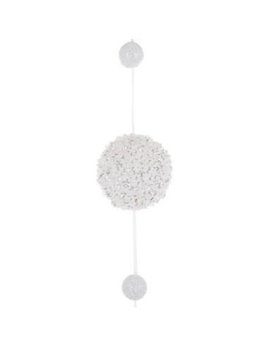 GUIRNALDA NAVIDAD 1,5M BOLAS BLANCAS