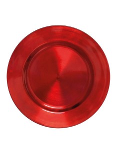 BAJO PLATO PP 33 CM. ROJO 2