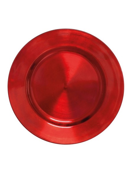 BAJO PLATO PP 33 CM. ROJO