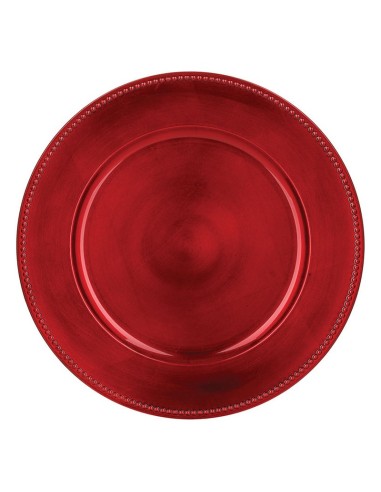 BAJO PLATO PP 33 CM. ROJO