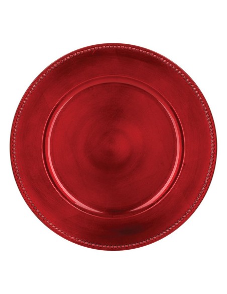 BAJO PLATO PP 33 CM. ROJO