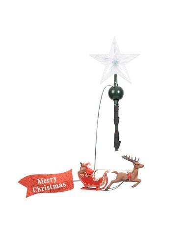 ESTRELLA ARBOL C/PAPA NOEL EN MOVIMIENTO