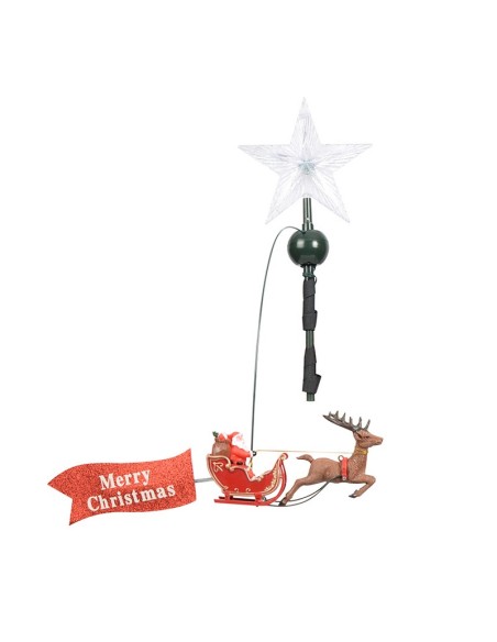 ESTRELLA ARBOL C/PAPA NOEL EN MOVIMIENTO