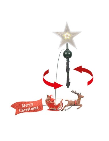 ESTRELLA ARBOL C/PAPA NOEL EN MOVIMIENTO