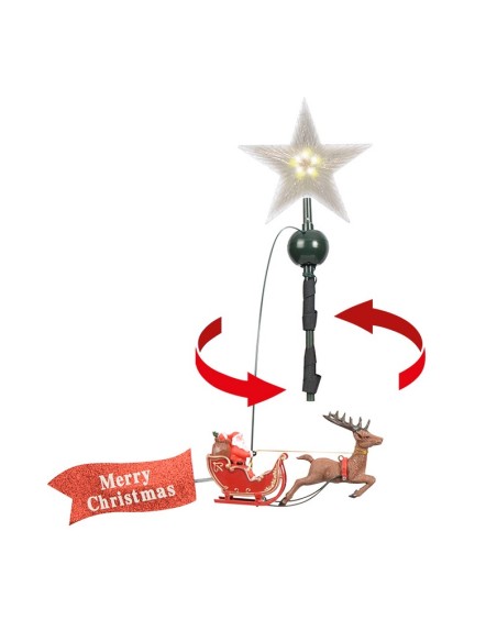 ESTRELLA ARBOL C/PAPA NOEL EN MOVIMIENTO