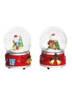 BOLA NIEVE STA CLAUS 10XH.14 CM. SURTIDA 2