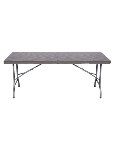 MESA POLIET. RATAN PLEG. 179X74,5X72 CM