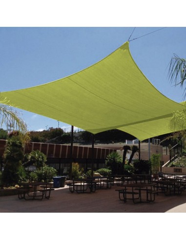 TOLDO VELA IMPERM. 3,6X 3,6M.VDE CLR