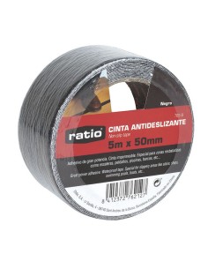 CINTA ANTIDESLIZ.  50MMX5M.NEGRO.  RATIO 2