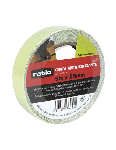 CINTA ANTIDESLIZ. 25MMX5M.FOTOLUM. RATIO
