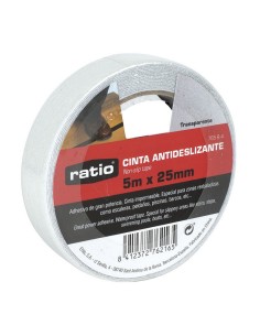 CINTA ANTIDESLIZ. 25MMX5M. TRANSP. RATIO 2