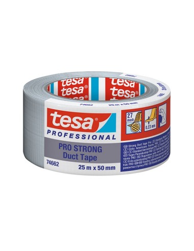 CINTA AMERICANA TESA PRO 50MMX25M. PLATA