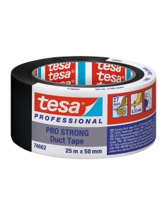 CINTA AMERICANA TESA PRO 50MMX25M. NEGRA 2