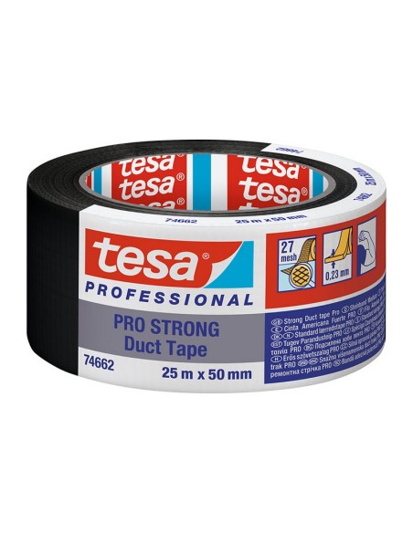 CINTA AMERICANA TESA PRO 50MMX25M. NEGRA