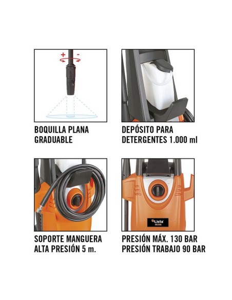 HIDROLIMPIADORA 90-130 BAR. 1600W. LISTA