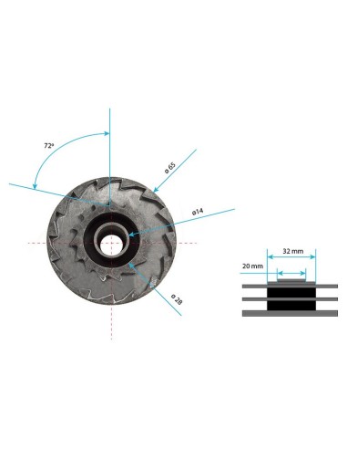 CARRETE CORTABORDES 7993X428