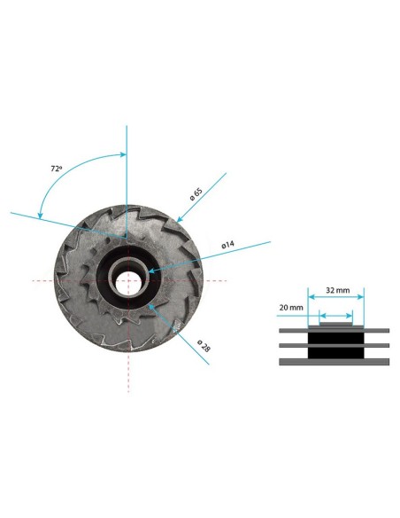 CARRETE CORTABORDES 7993X428
