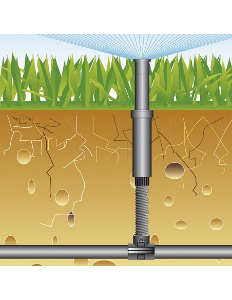 DIFUSOR RIEGO 6CM C/TOBERA REG.25º-360º